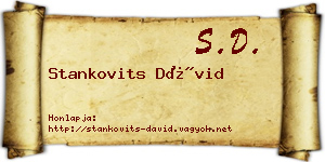 Stankovits Dávid névjegykártya